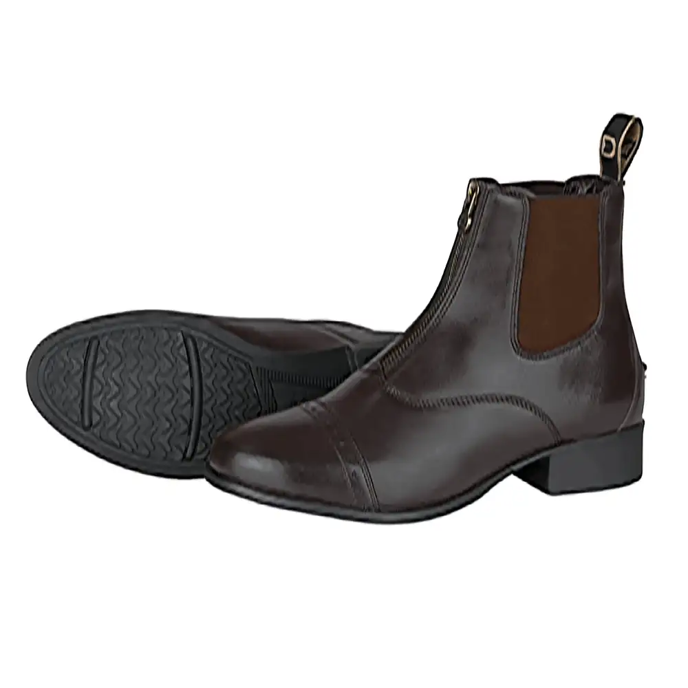 Relaxed Zip Leather Paddock Boots