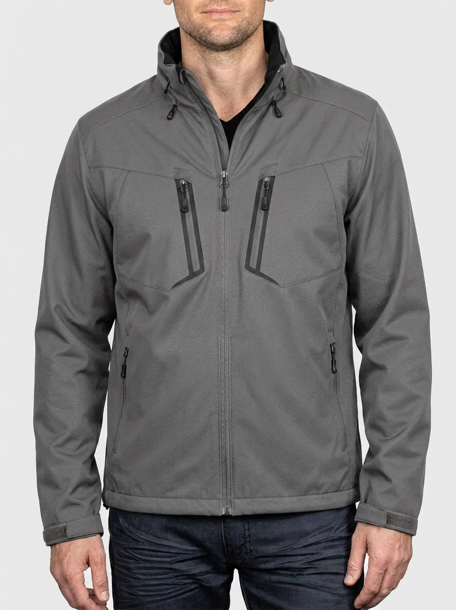Men's Outdoor Tactical Green Multi-Pocket Softshell Jacket