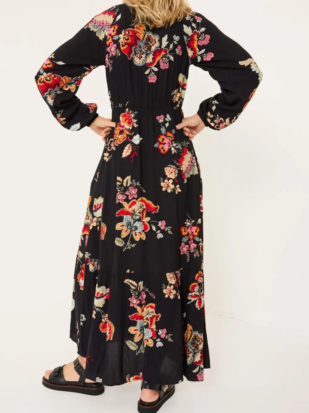 Black Emma Midi Dress