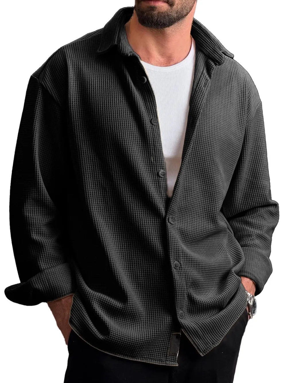 Heritage Textured Knit Camp Collar Shirt