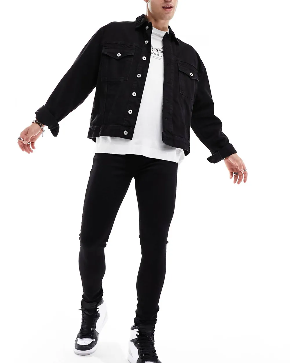 Spray On Jeans With Power Stretch In Black