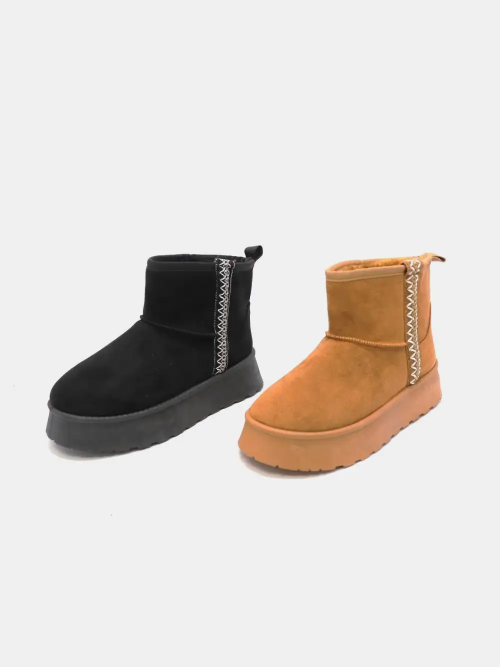 Platform Round Toe Boots