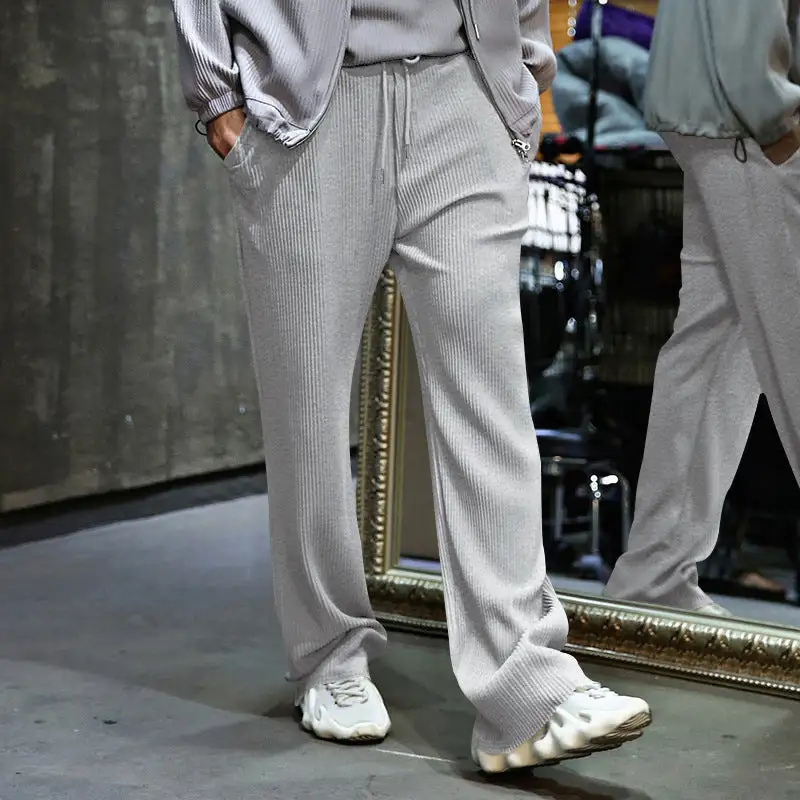 Men's Wide Leg Loose Fit Drawstring Pants