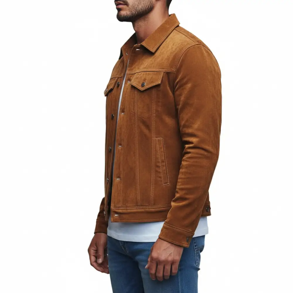 Traditional Suede Trucker Jacket