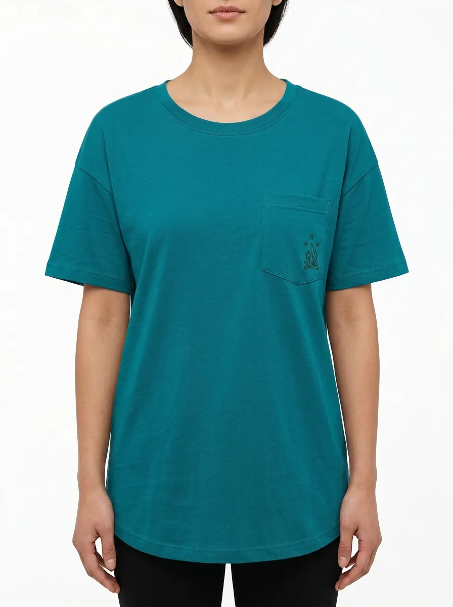 Women's Campfire Graphic Pocket Crewneck T-Shirt