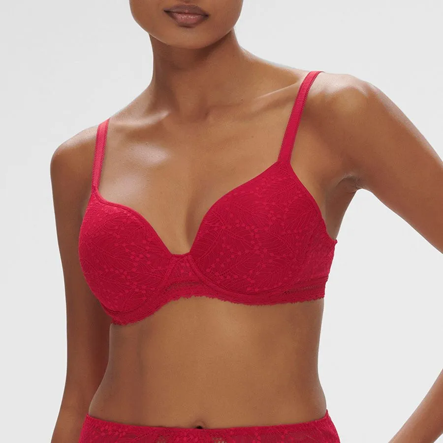 Women's Full Coverage Underwire Spacer Molded Seamless Lace Mesh Bra