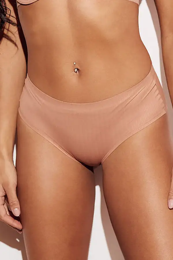 Laser-Cut Ribbed Panties