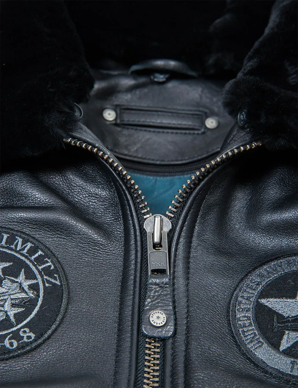 Soft Touch Faux Leather Bomber Jacket