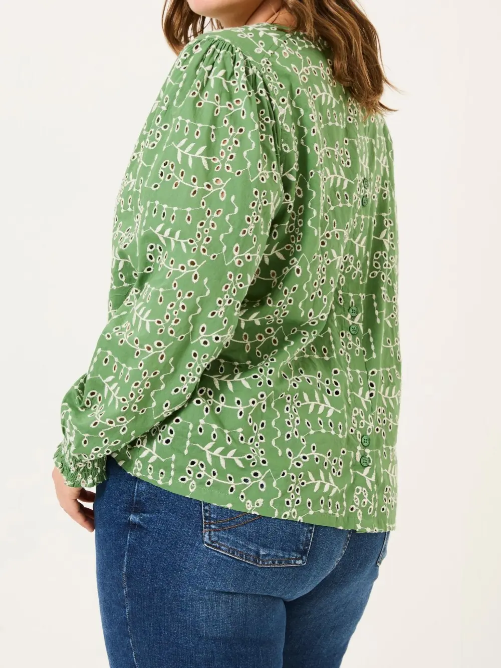 Light Green Embroidered Blouse