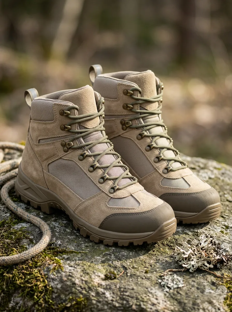 Unisex Heritage Outdoor Hiking Tactical Suede Printed Boots