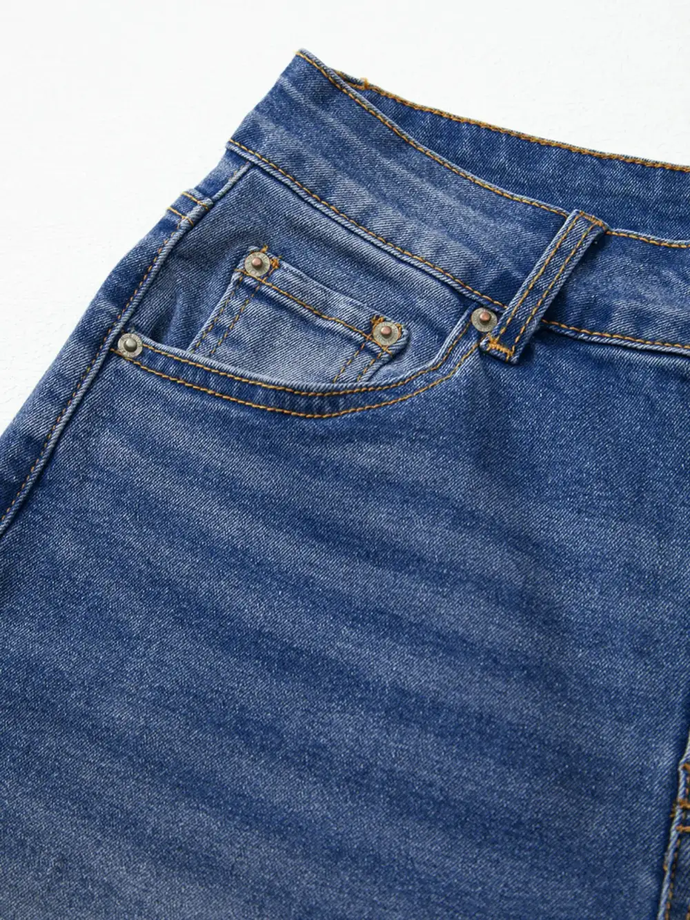 Sharp High Waist Straight Leg Raw Denim Jeans