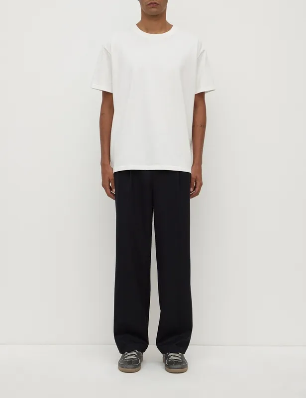 Black Tailored Pleated Pants