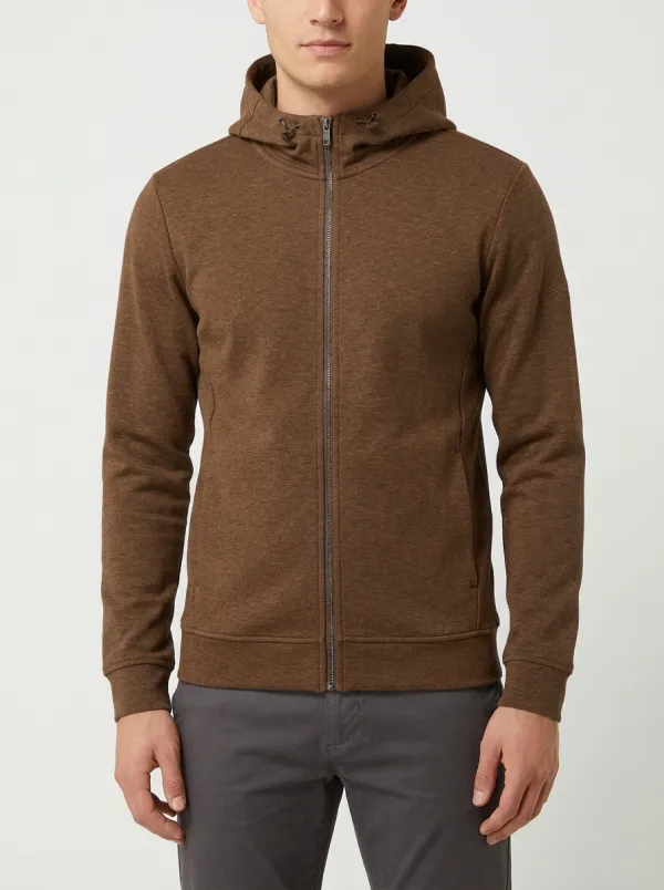 Men's Solid Graphic Full-Zip Hoodie