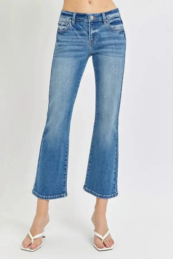 Soft Low Rise Flare Leg Denim Jeans