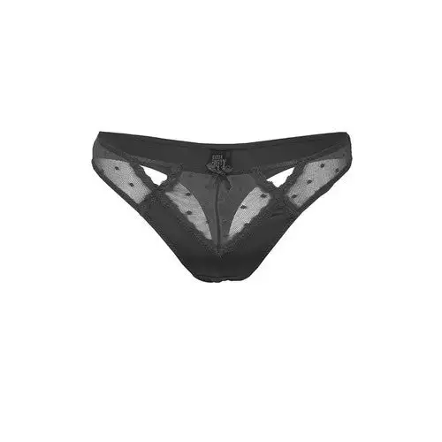 Satin And Mesh Thong