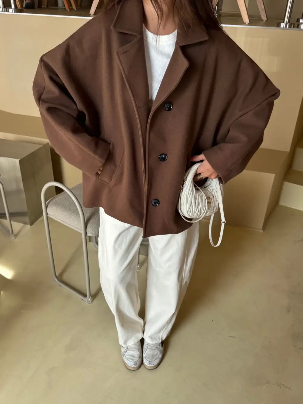 Casual Pocket Detail Button Front Jacket
