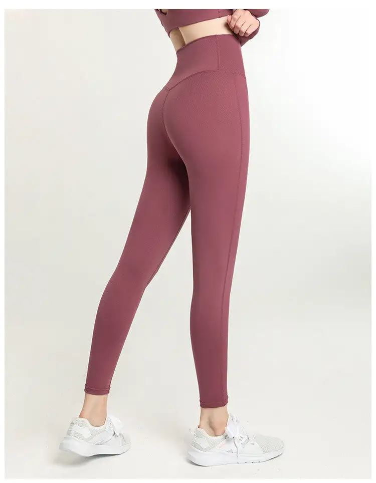 High Waist Pocket Yoga Pants Elastic Soft Quick Dry Leggings
