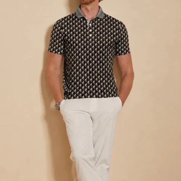 Casual Sport Short Sleeve Button Up Polo Shirt
