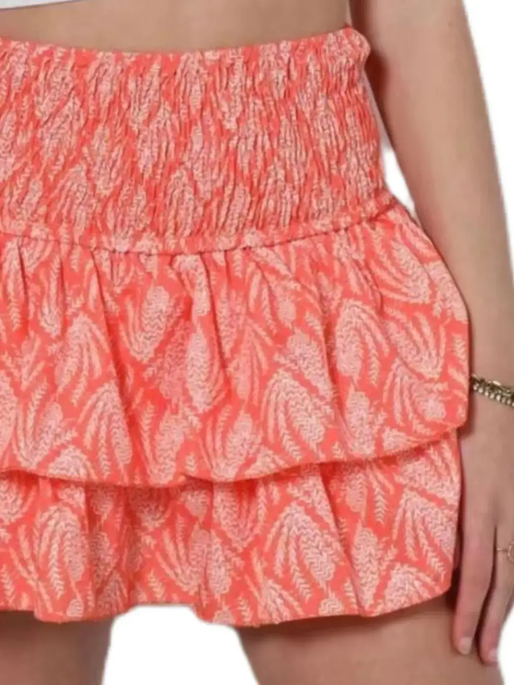 Tidy Ruched Smocked Skirt