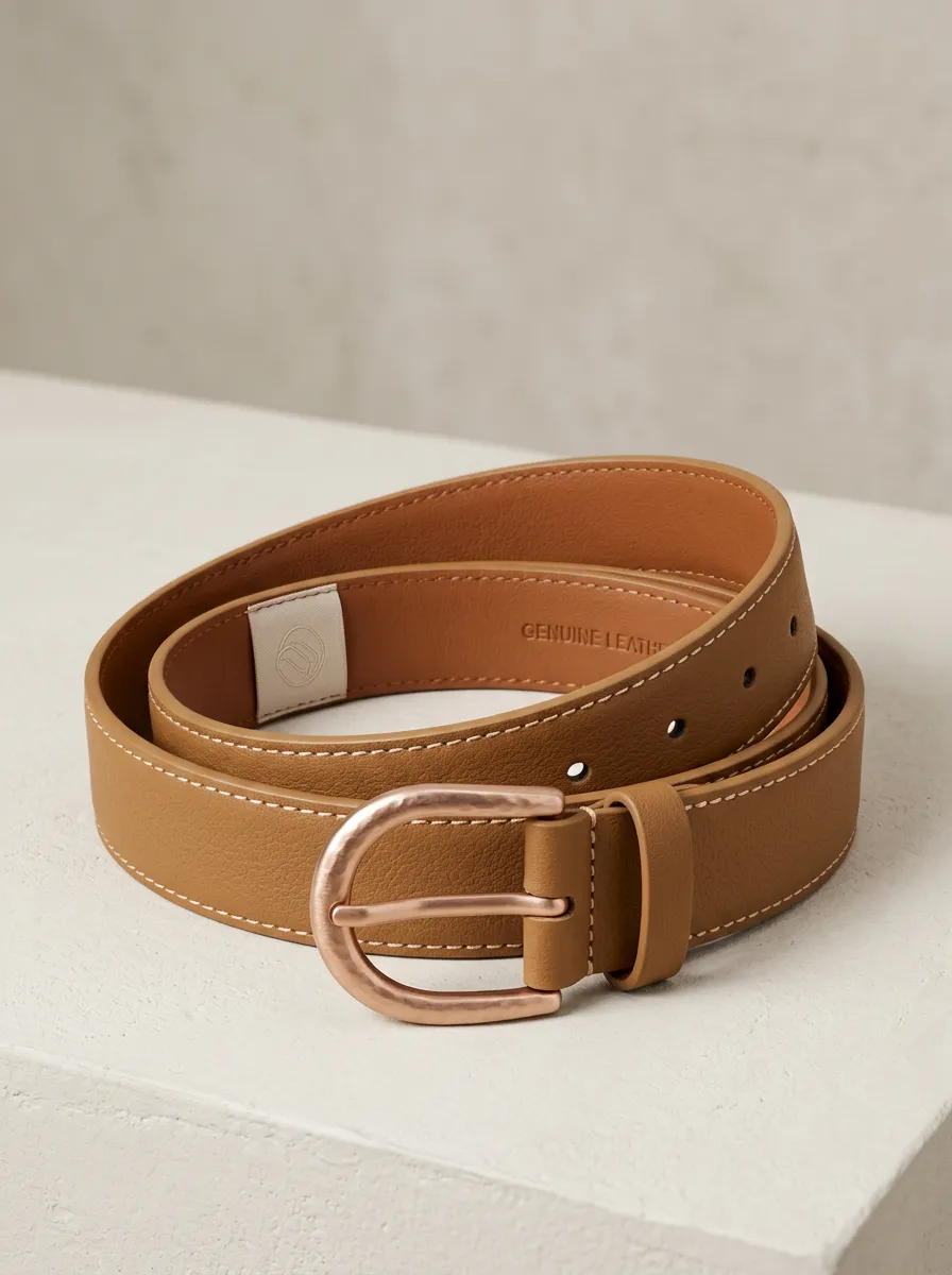 Weekend Textured Statement-Buckle Waist Belt
