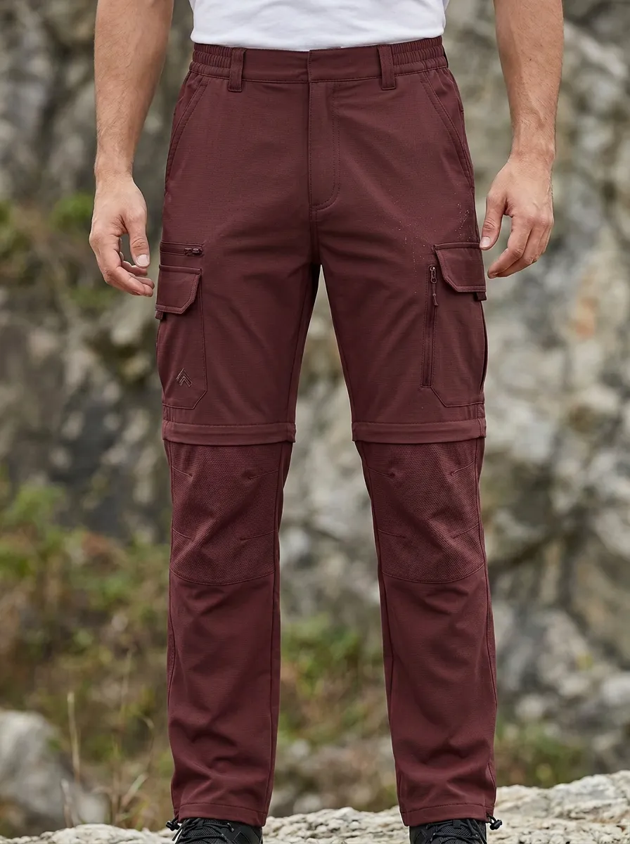 Men's Expedition Range Multi-Pocket Waterproof Zip-Off Tactical Cargo Pants