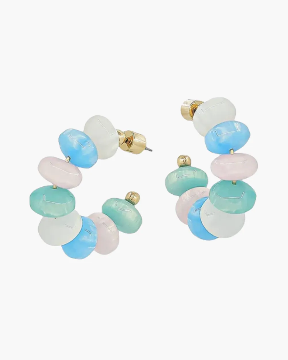 Candy Bead Hoop Earrings
