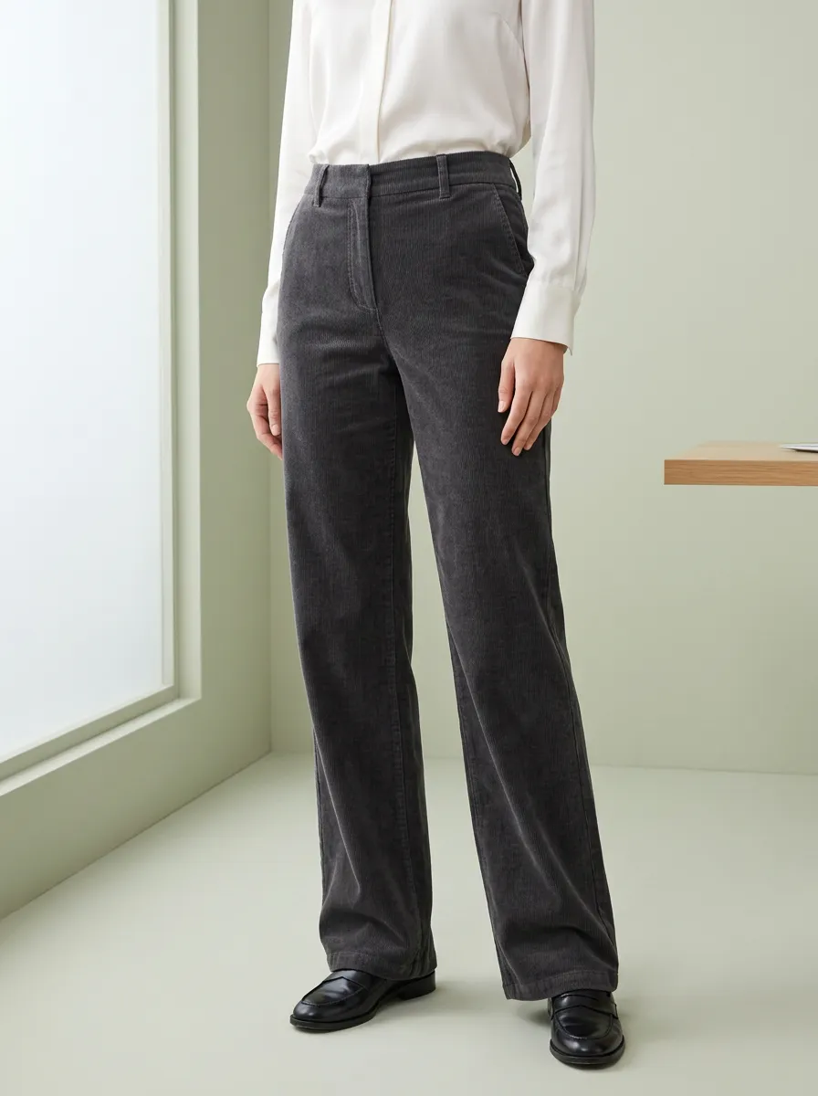 Women's Straight-Leg Corduroy Pants