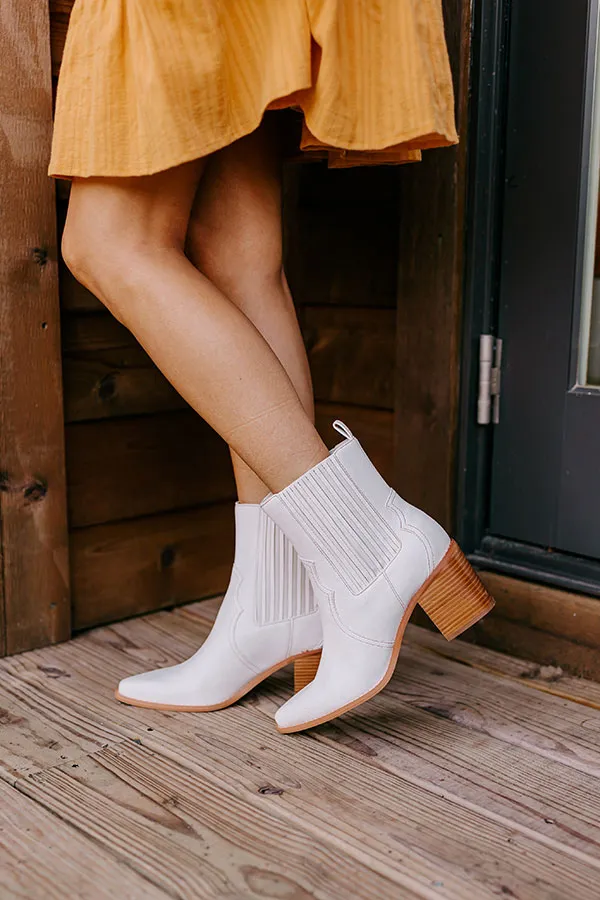 Polished Faux Leather Boots