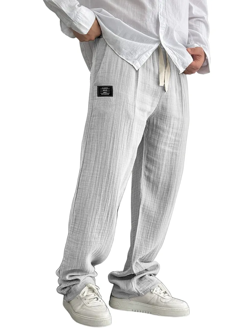 Cotton Linen Drawstring Trousers