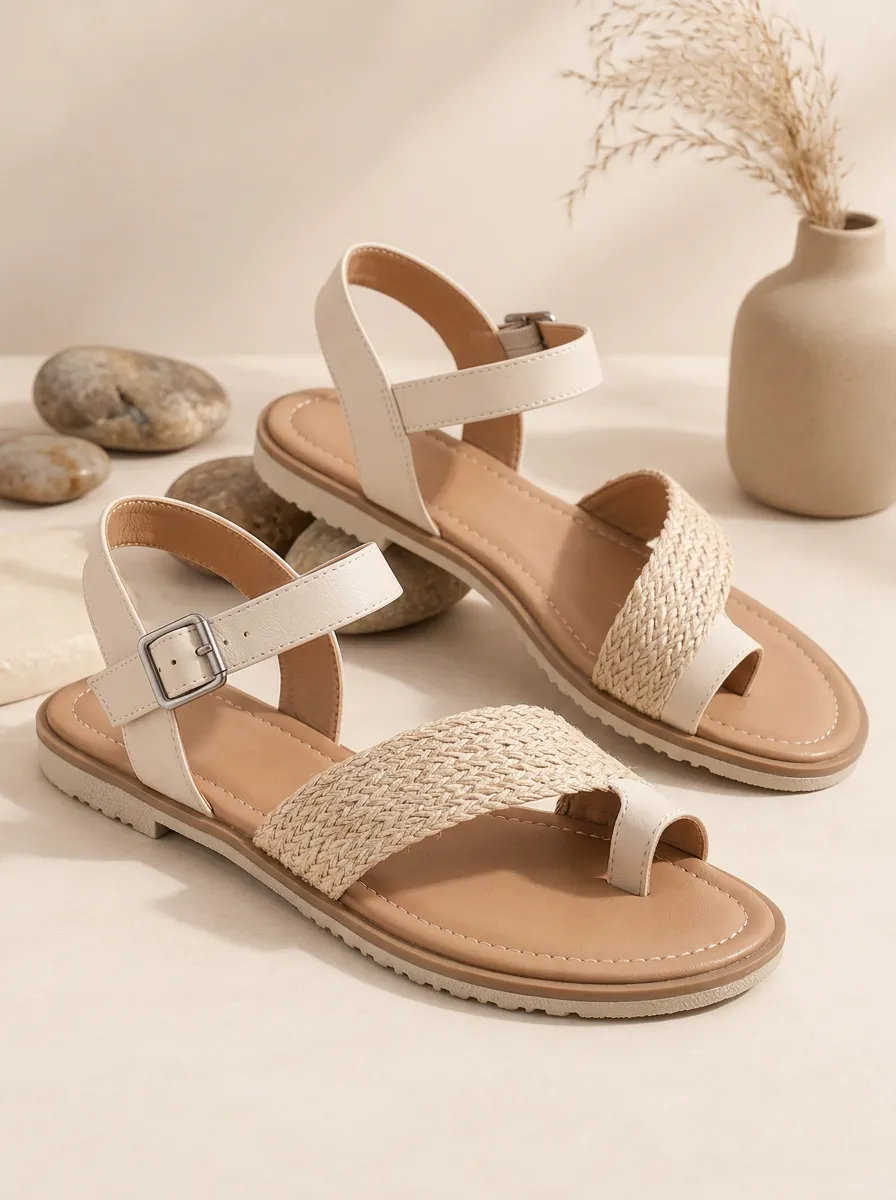 Women's Woven Refined Flat Sandals
