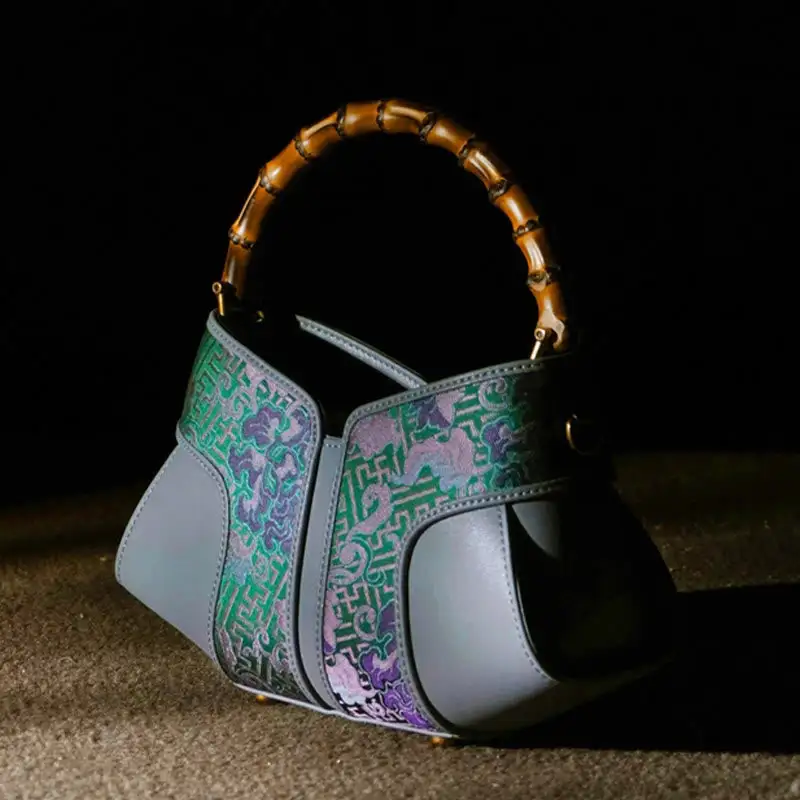 Buddha Stones Retro Peony Bag