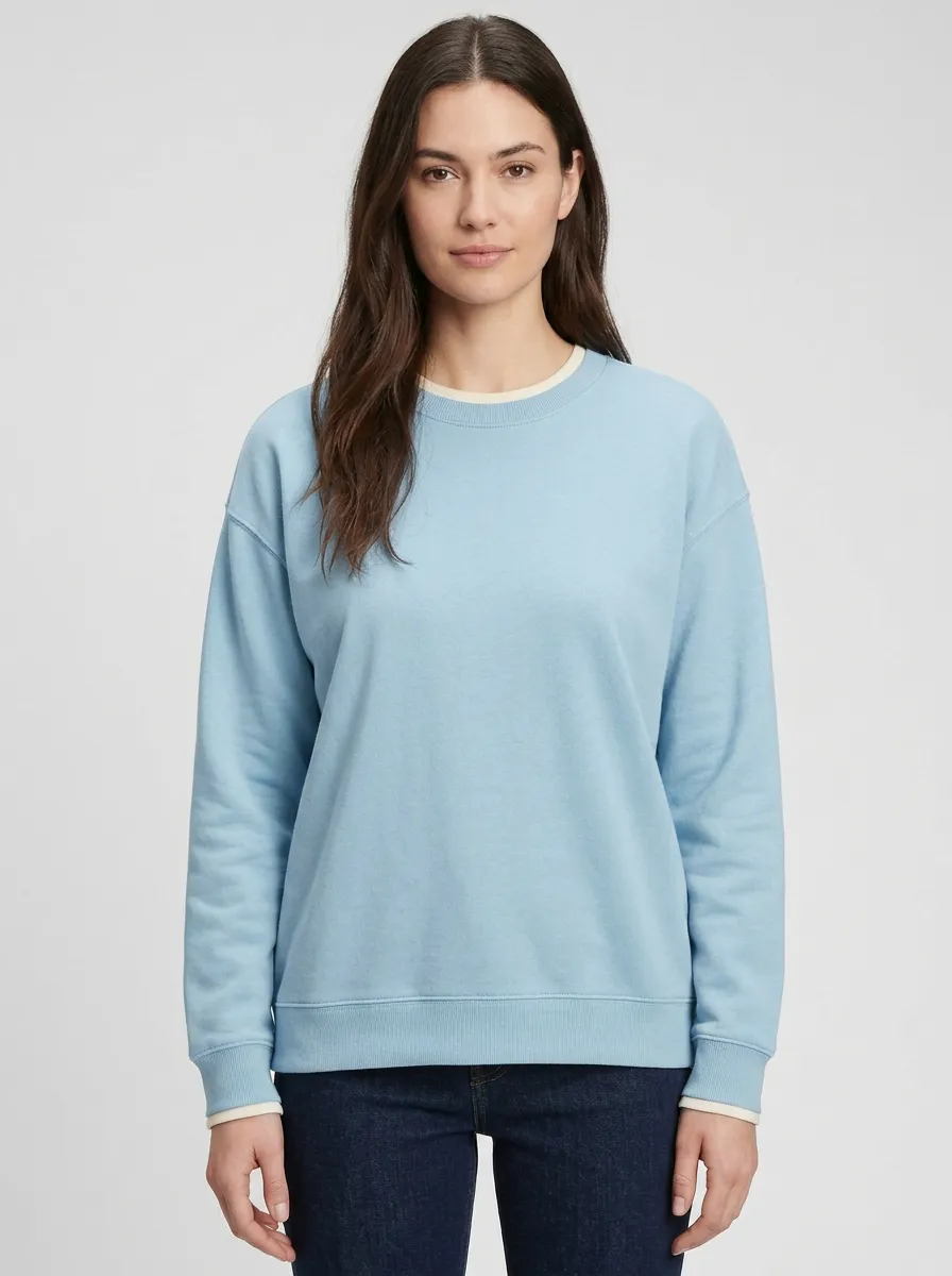 Women's Layered-Look Crew-Neck Sweatshirt