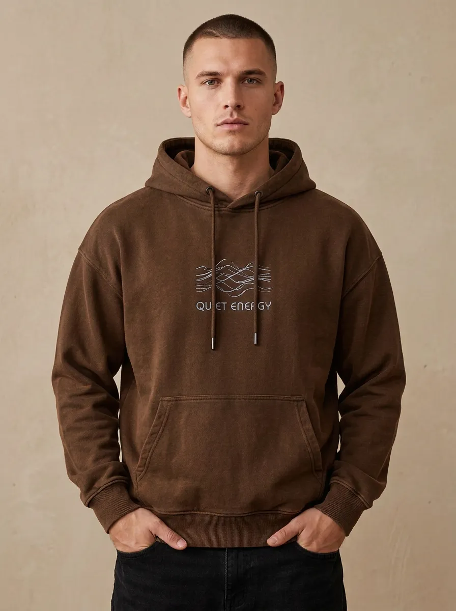 Unisex Quiet Energy Wave Graphic Print Hoodie