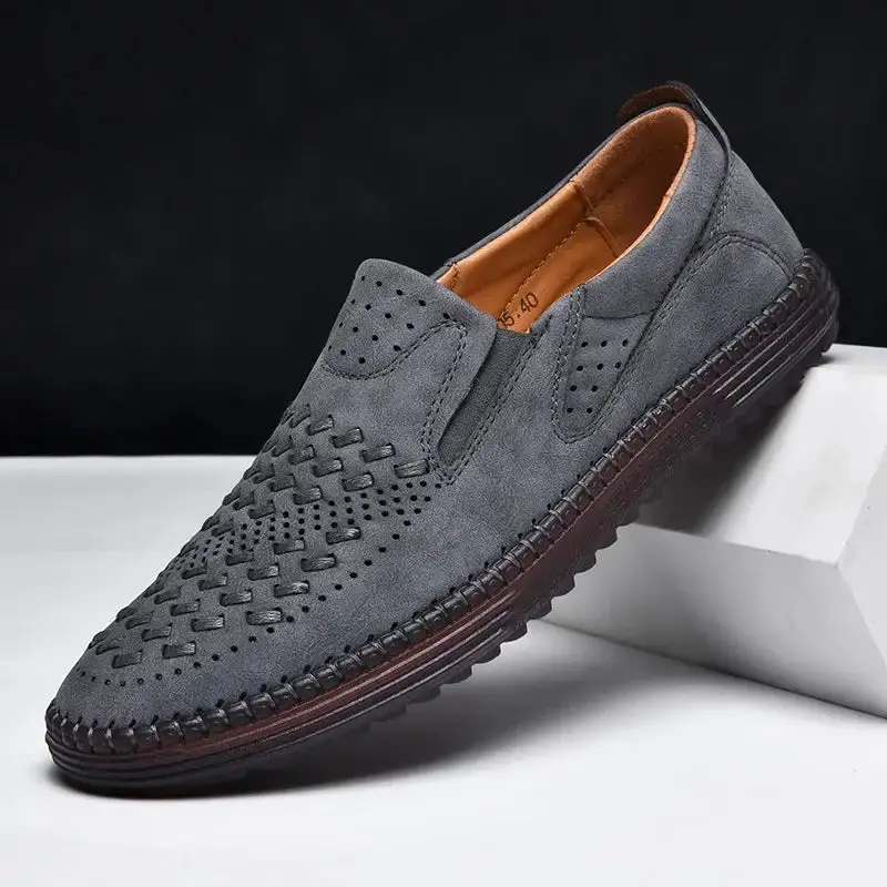 Breathable Leather Slip-On Shoes