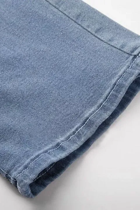 Mid Waist Bootcut Jeans Without Belt