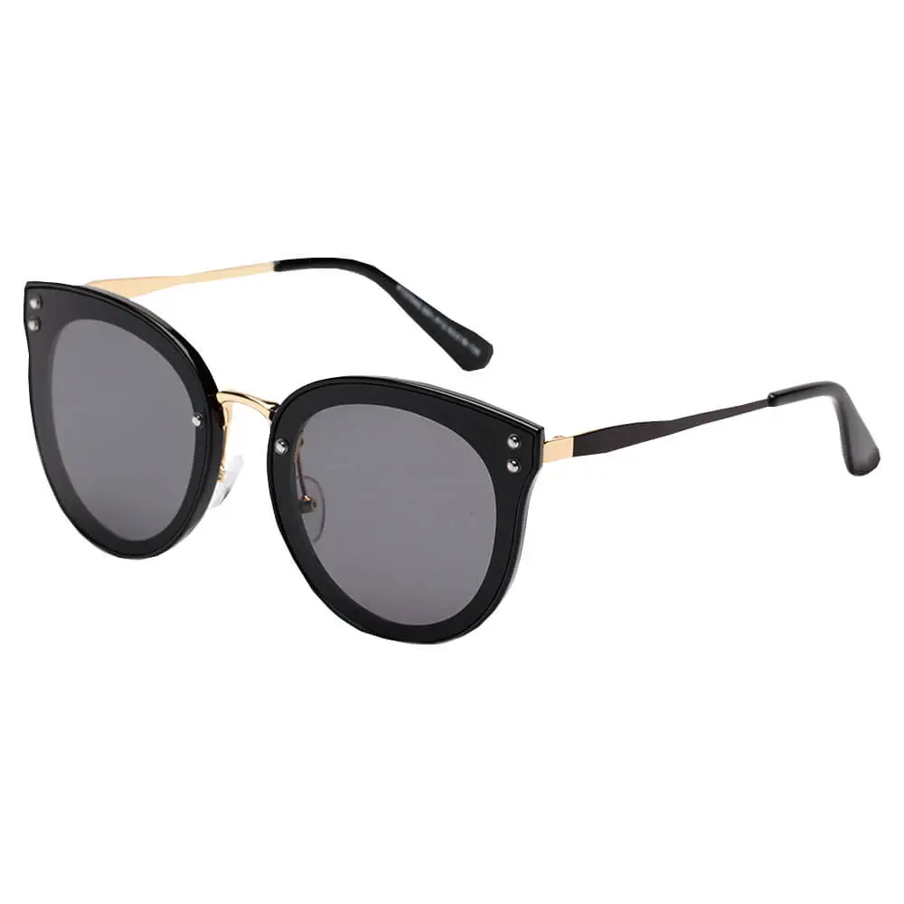 Round Polarized Cat-Eye Sunglasses