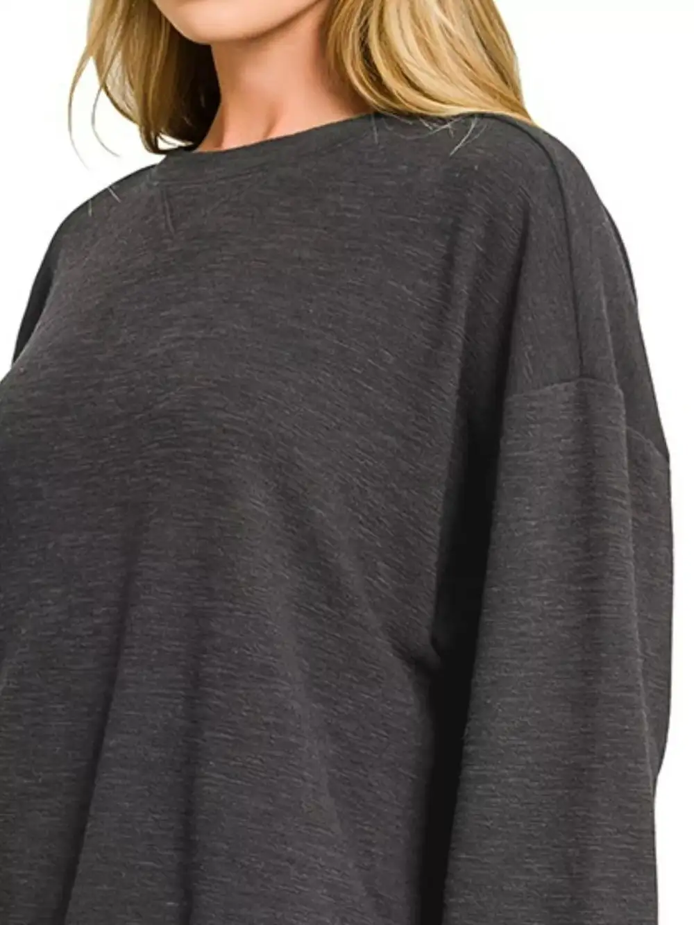 Slub Long Sleeve Top and Shorts Set