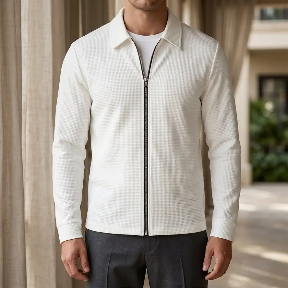 Waffle Zip-Front Jacket