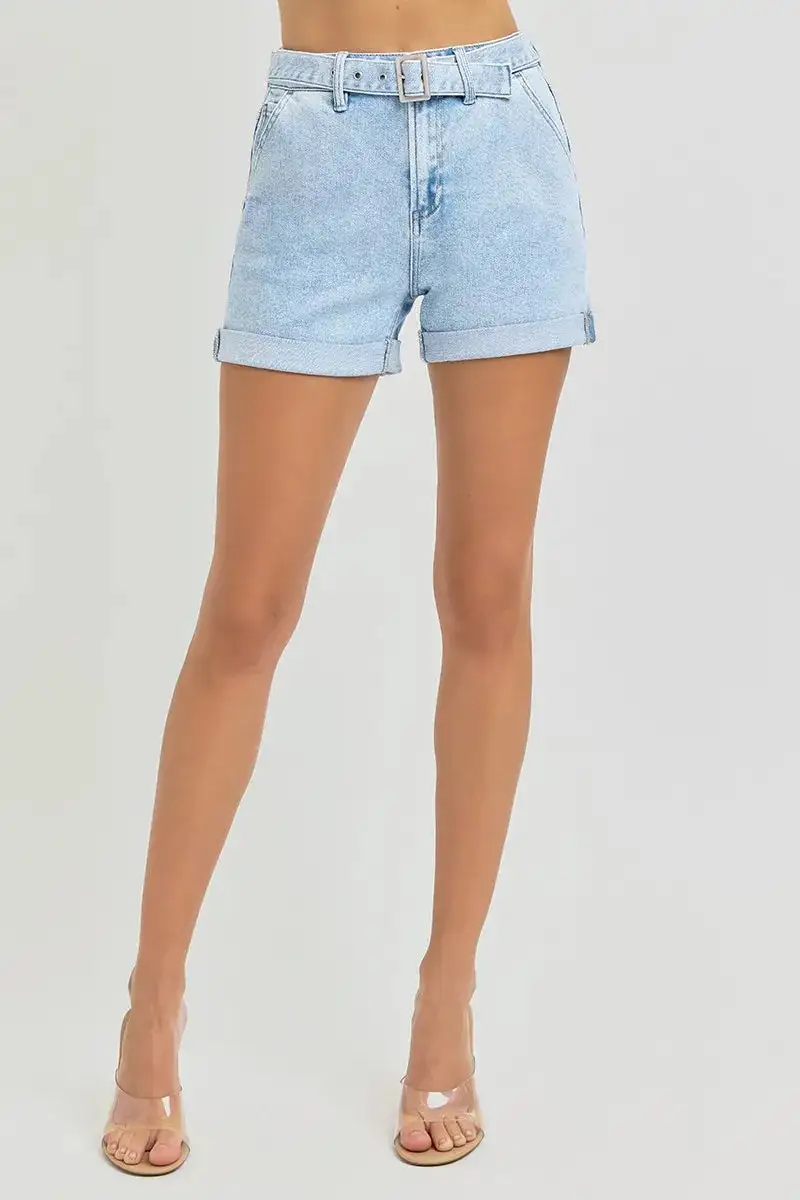 Everyday High Rise Rolled Hem Shorts