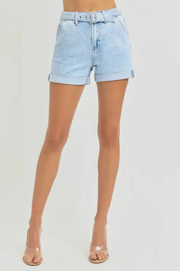 Everyday High Rise Rolled Hem Shorts