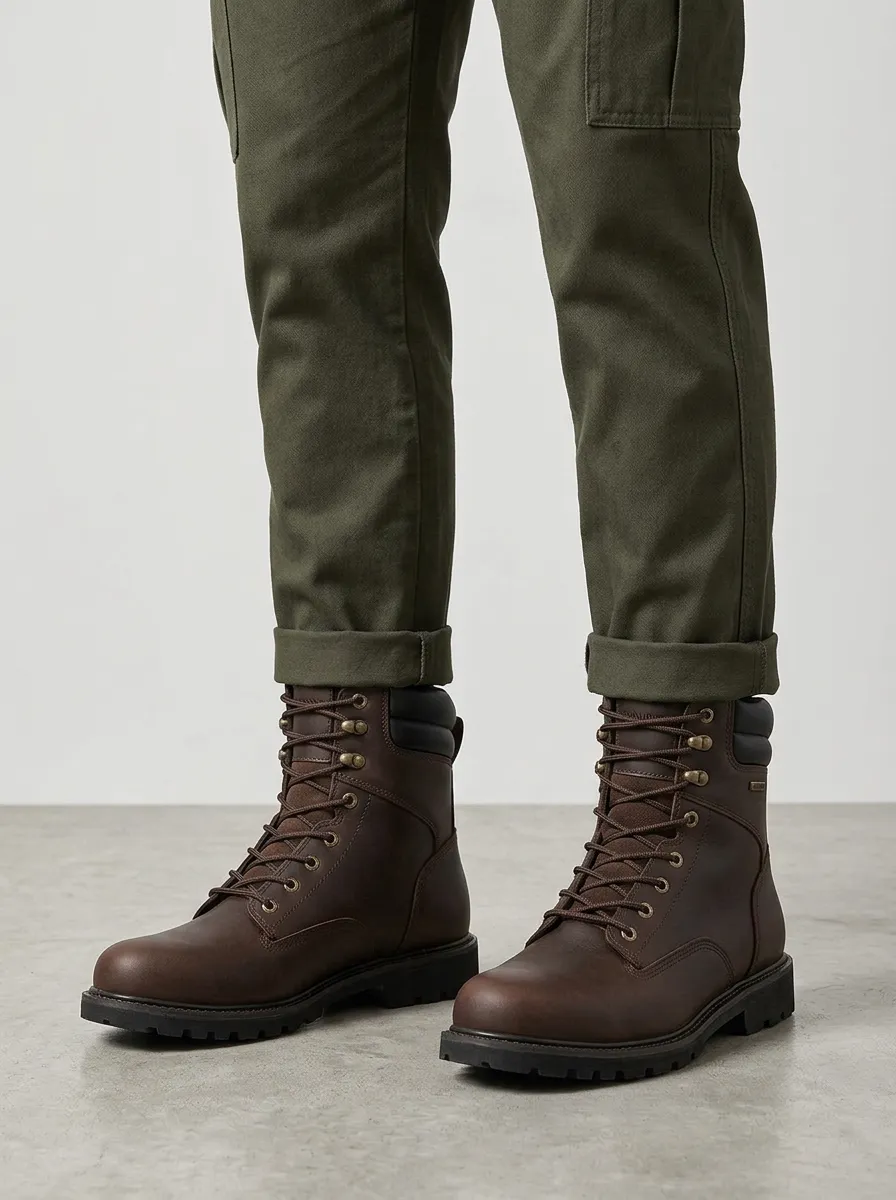 Men's Waterproof Graphic Detail Work Boots