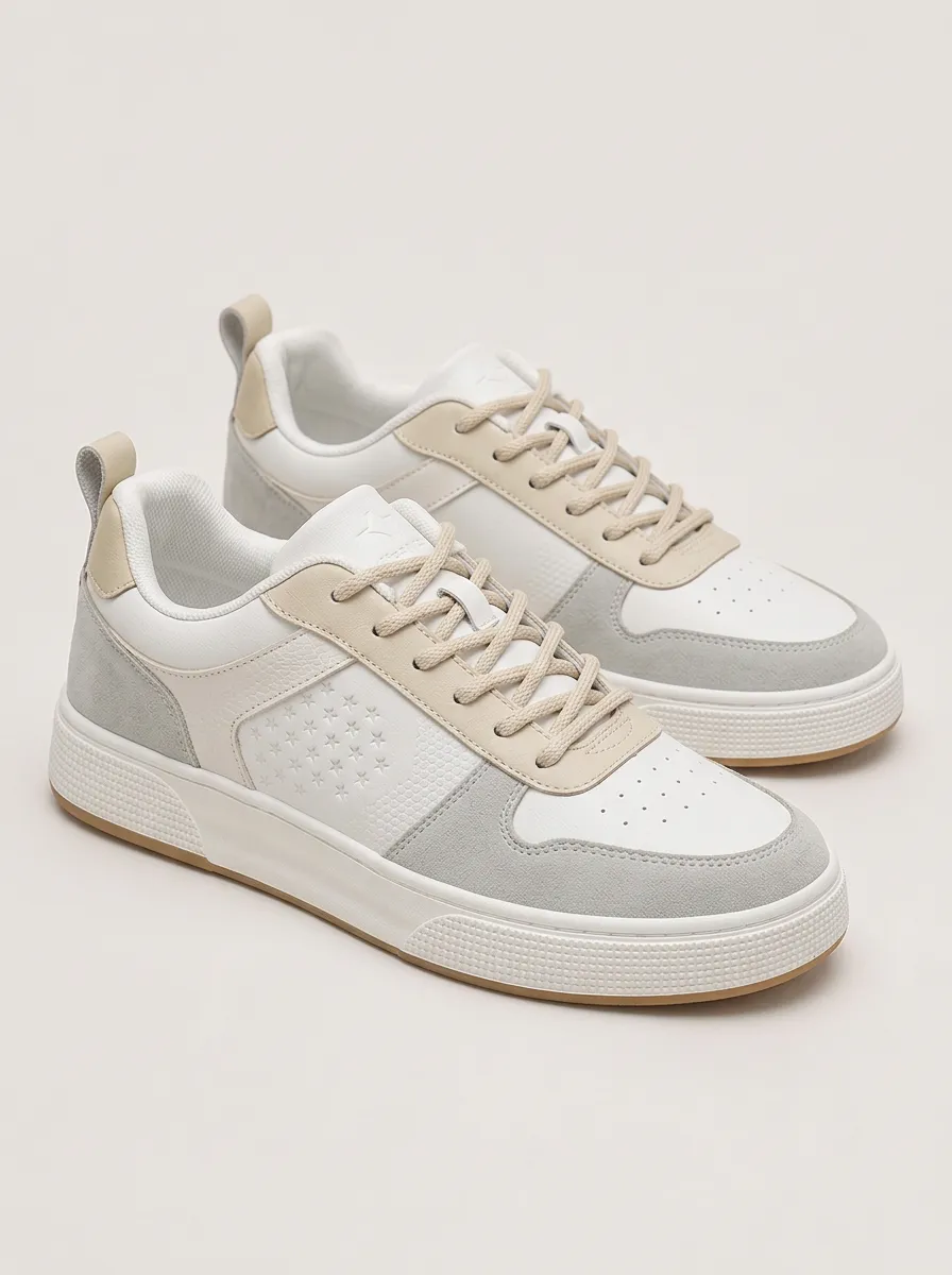 Men's Star Pattern Embossed Casual Skate Shoes