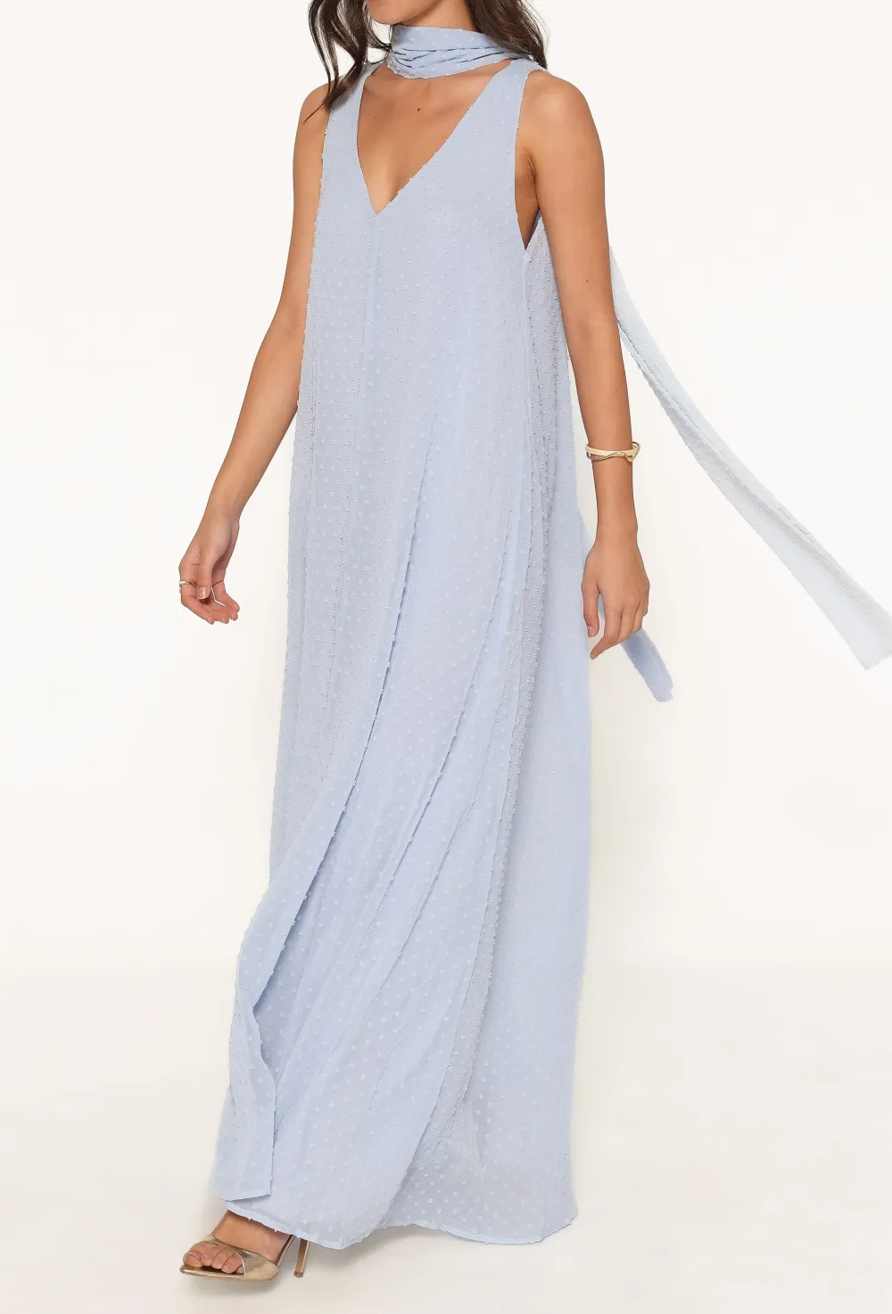 Sleeveless V-Neck Maxi Dress