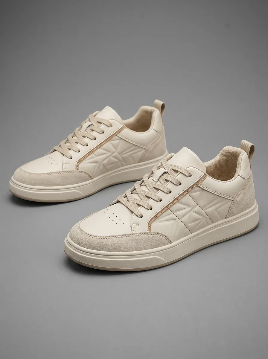 Men's Urban Casual Geometric Pattern Embossed Printed Sneakers