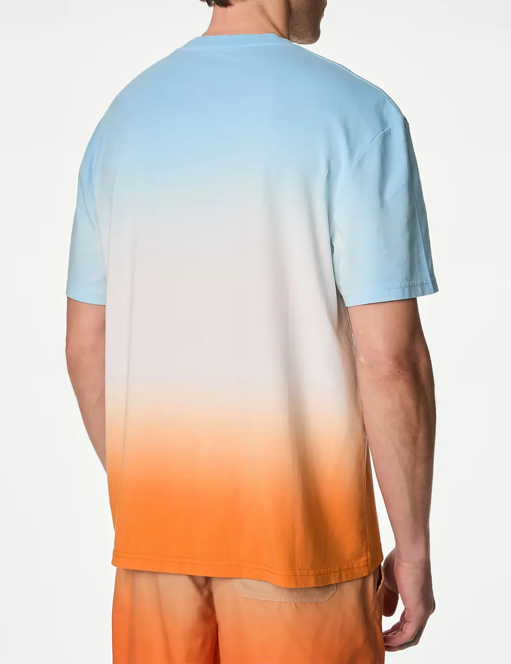 Pink Blue Gradient Short Sleeve T-Shirt
