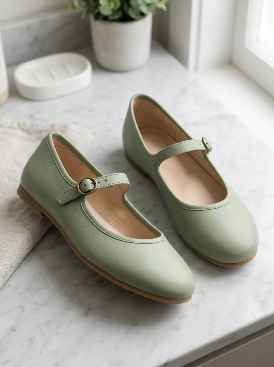 Women's Minimalist Buckle Strap Mary Jane Shoes