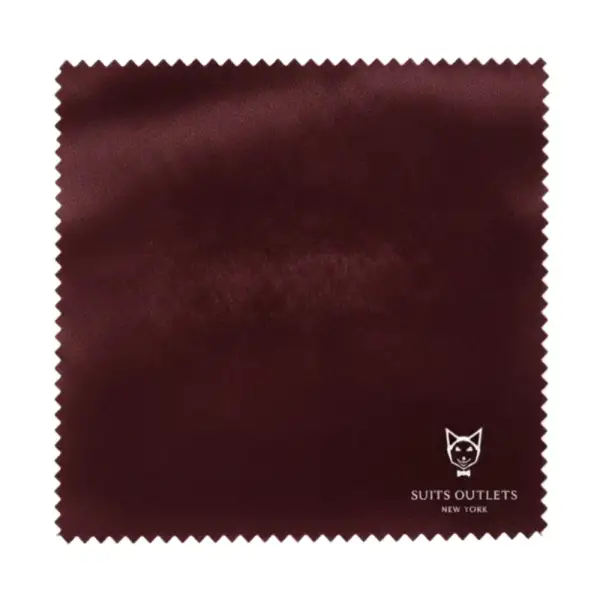 Wine Slim Fit Velvet Leather Solid Single Breasted Coat