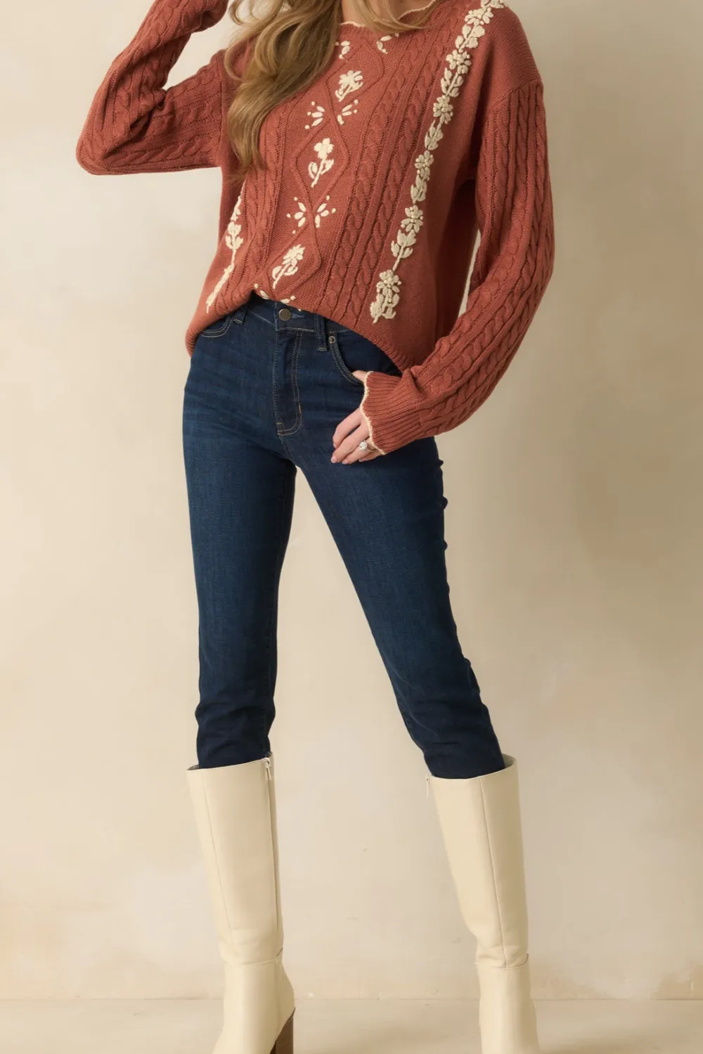 Stated Dark Wash High Waisted Skinny Jeans
