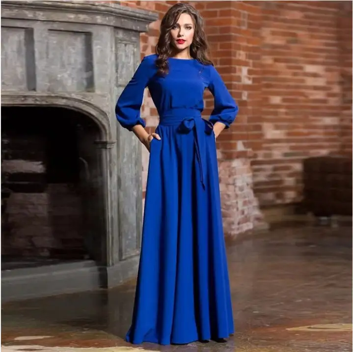  Long Sleeve Maxi Dress