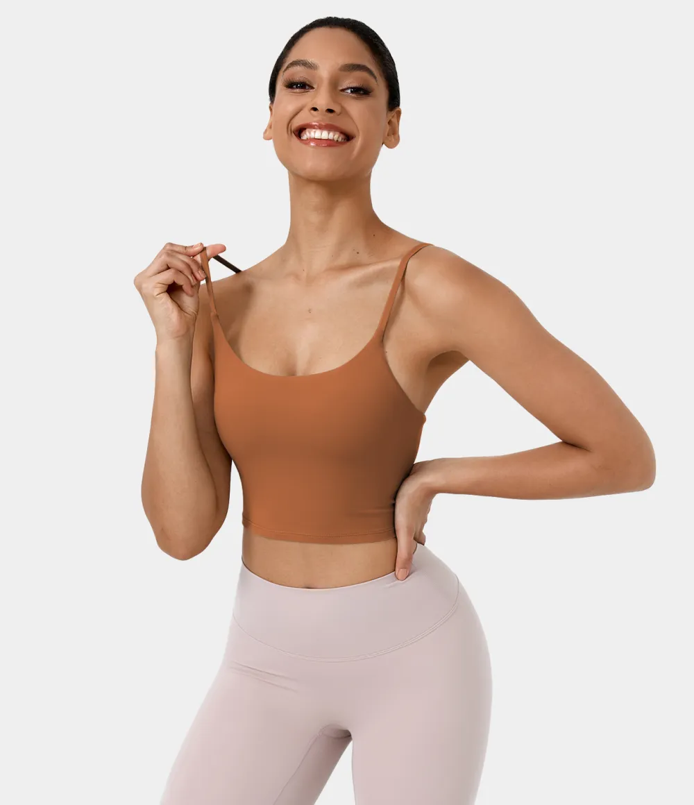 Basic Padded Workout Cropped Tank Top